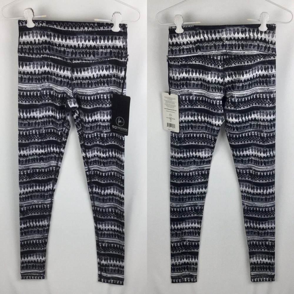 90 Degree by Reflex Leggings XS Aztec Stretch Yoga